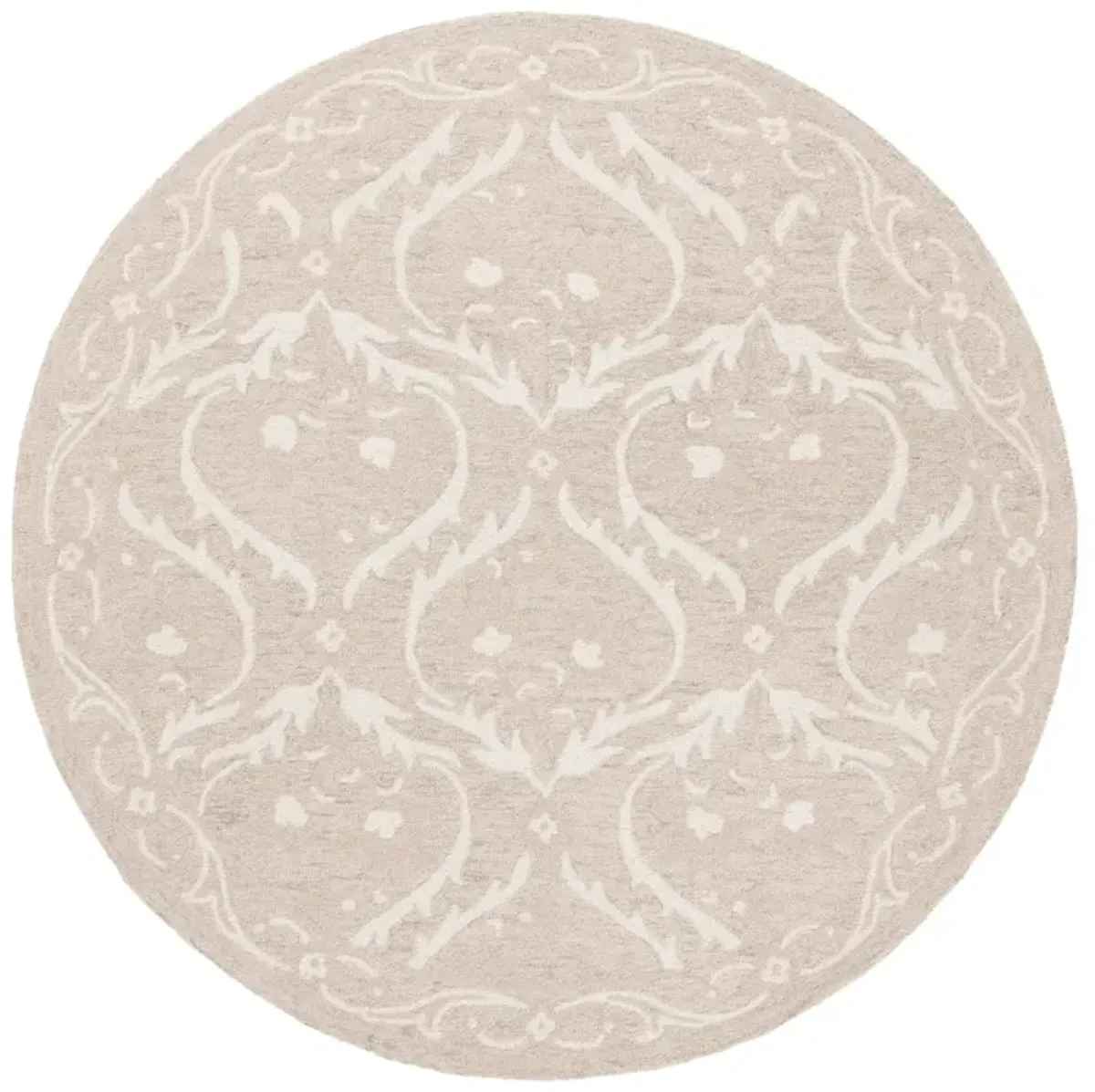 BLOSSOM 116 BEIGE  6' x 6' Round Round Rug