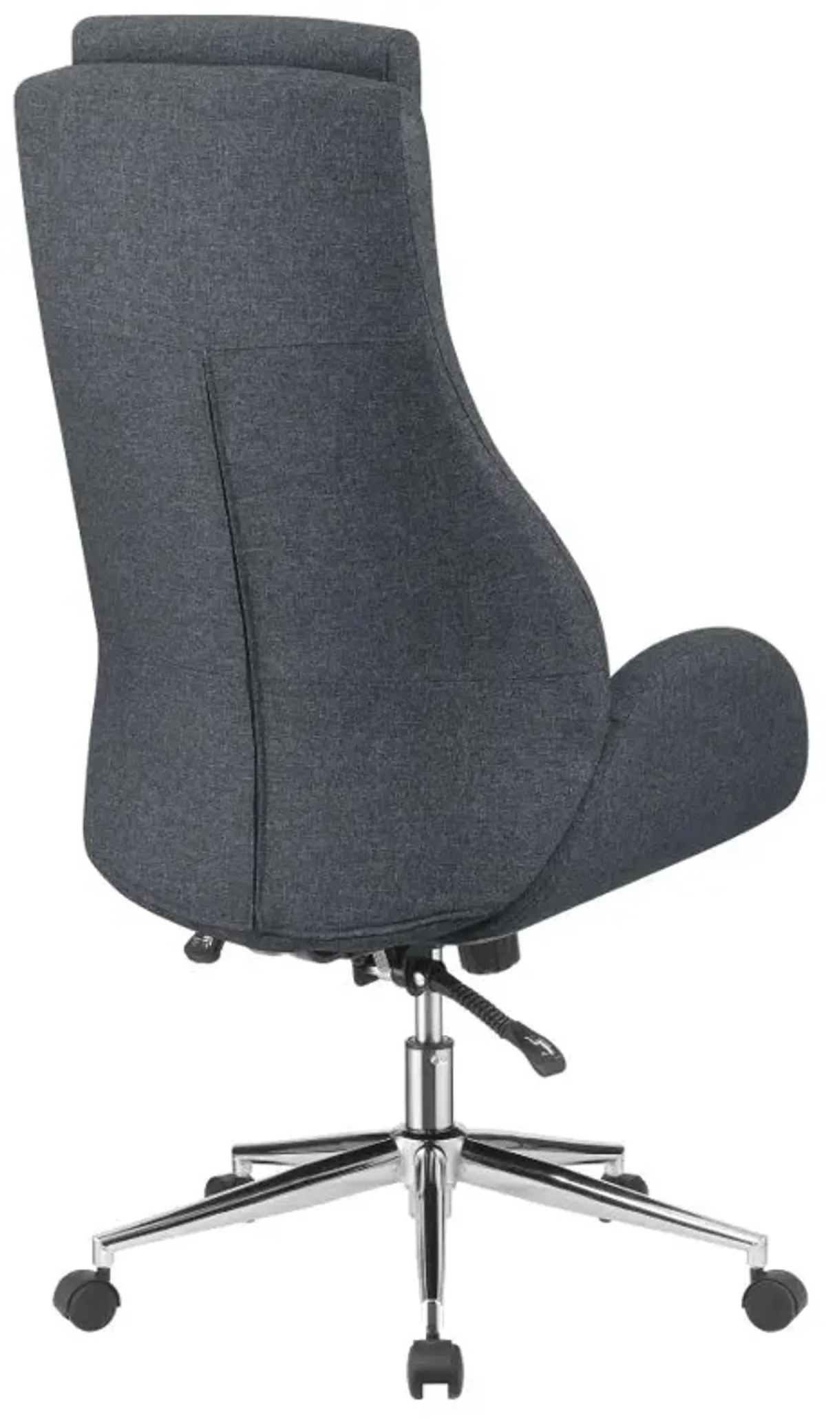 Cruz Upholstered Office Chair with Padded Seat Grey and Chrome