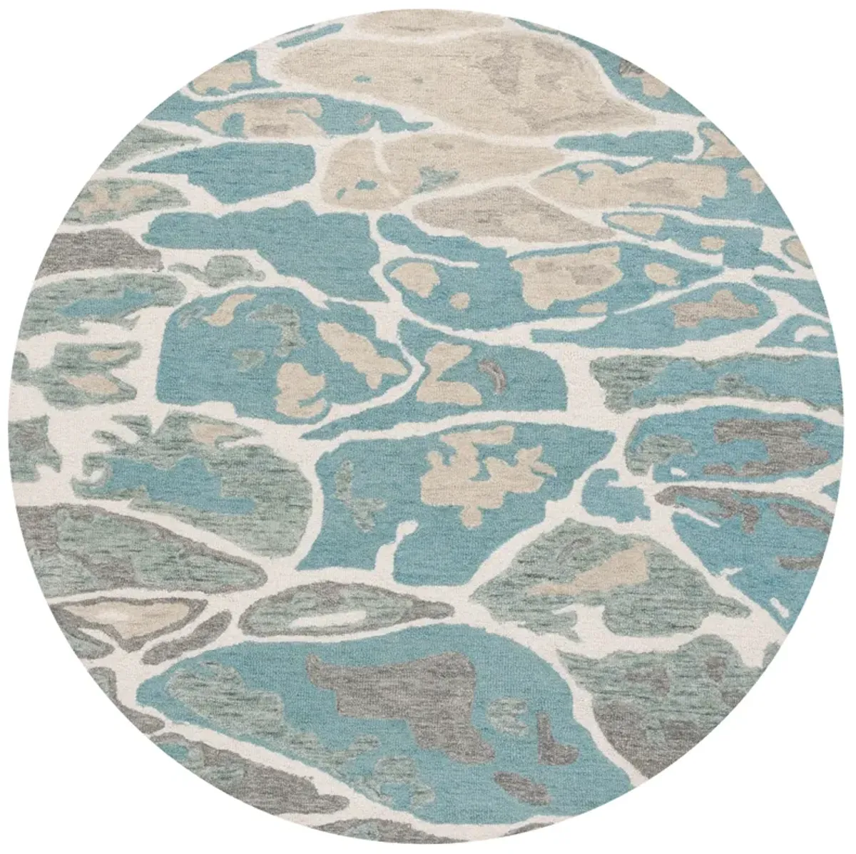 ABSTRACT Hand Tufted 6' x 6' Round area rug