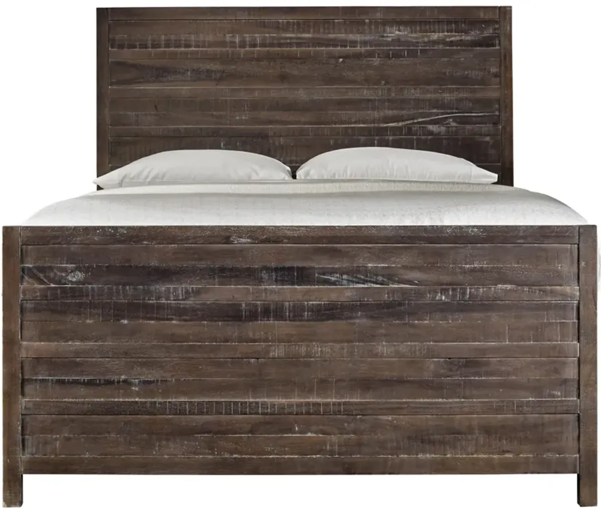 Townsend Queen-Size Solid Wood Storage Bed In Java