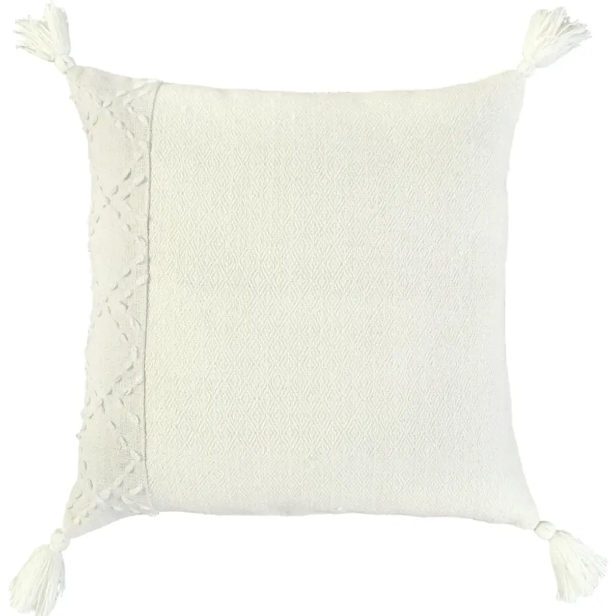 INDOOR OUTDOOR Color Block Ivory/Ivory Pillow