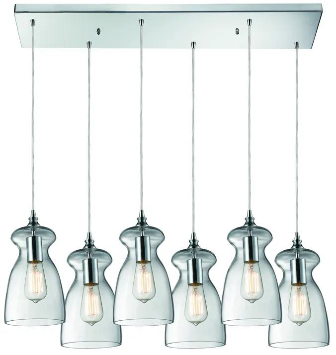 Menlow Park 9" Wide 6-Light Multi Pendant - Polished Chrome