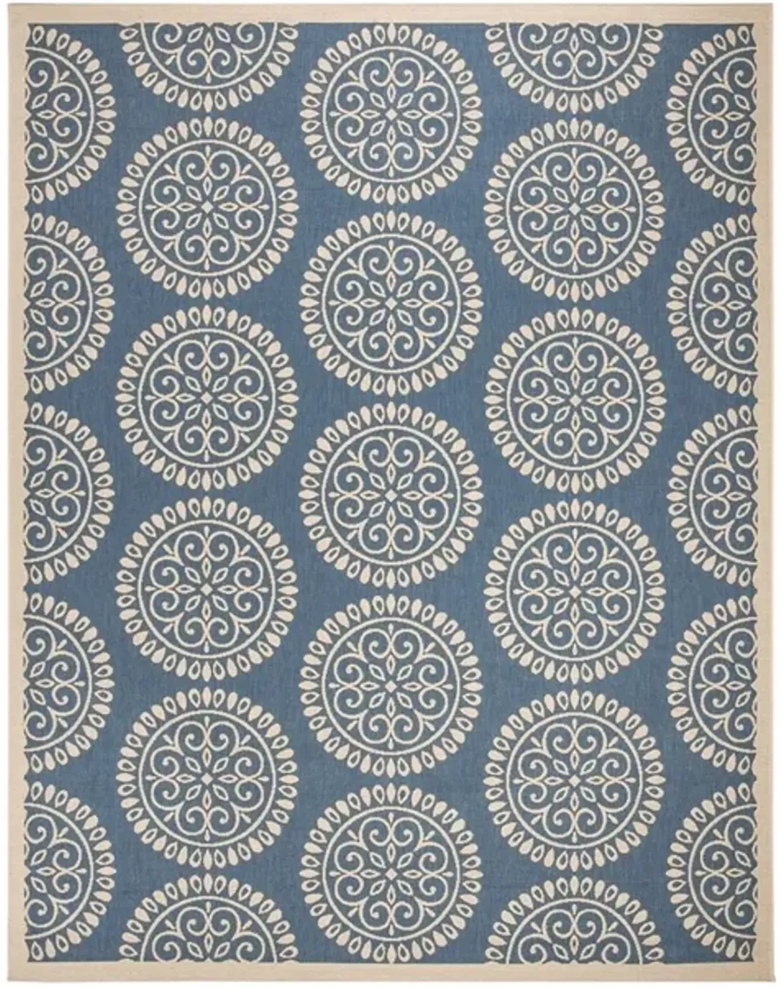 LINDEN 176 Collection LND176M-5 Blue / Creme 5'-3" X 7'-6"