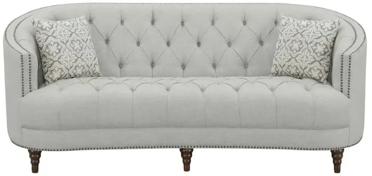 Avonlea Upholstered Tufted Living Room Set Grey