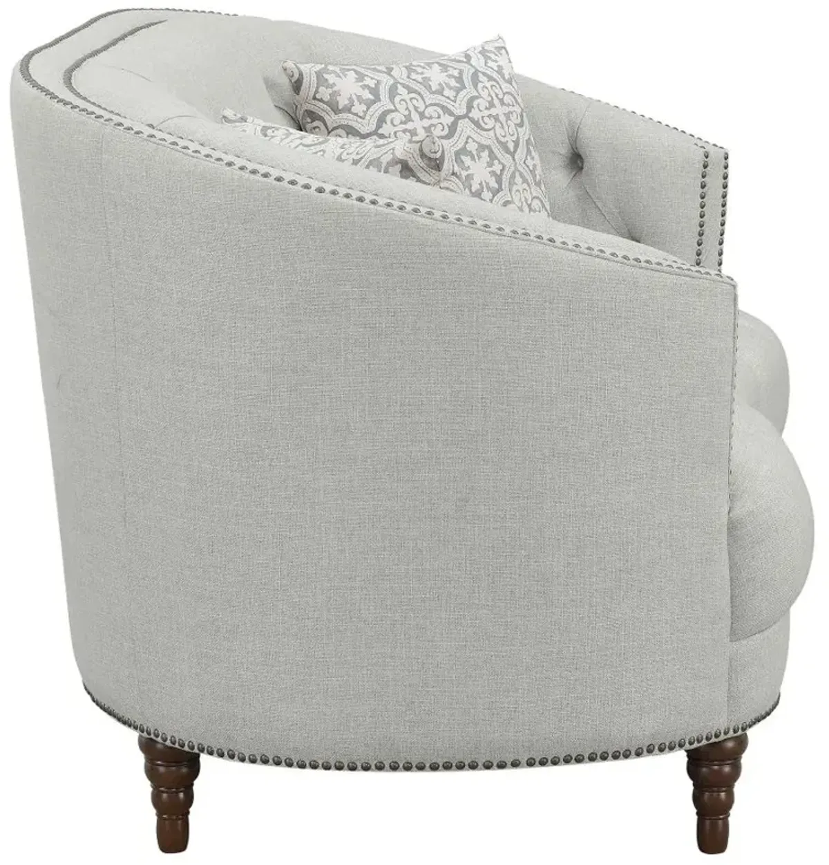 Avonlea Upholstered Tufted Living Room Set Grey