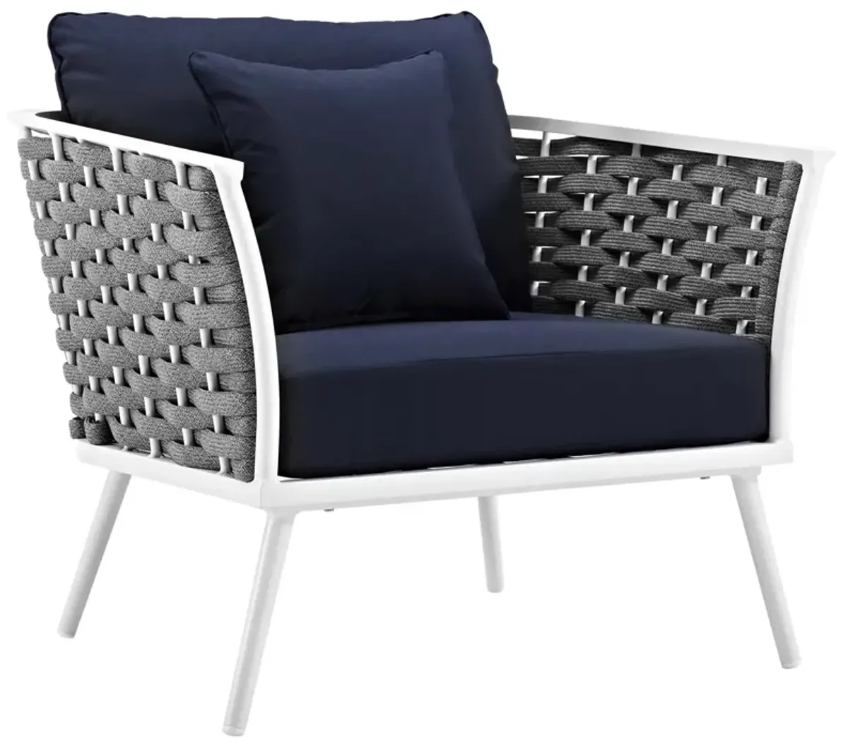 Stance Armchair Outdoor Patio Aluminum Set of 2