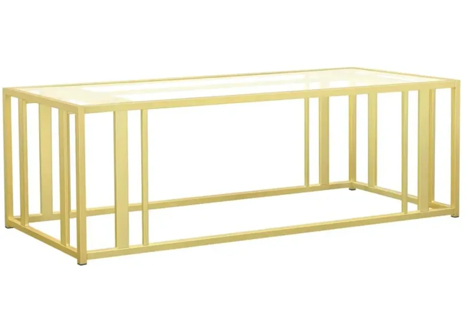 Adri Metal Frame Coffee Table Matte Brass