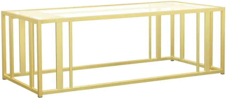 Adri Metal Frame Coffee Table Matte Brass