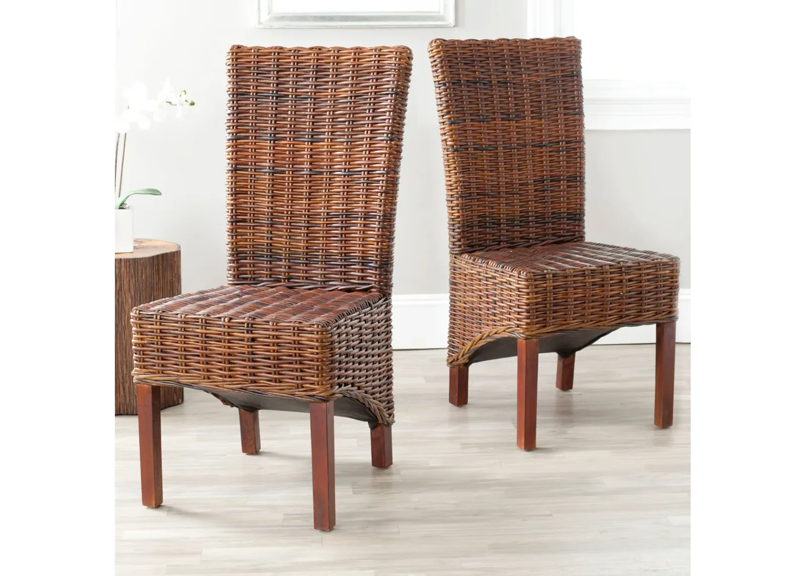 RIDGE 18''H RATTAN SIDE CHAIR - Set of 2