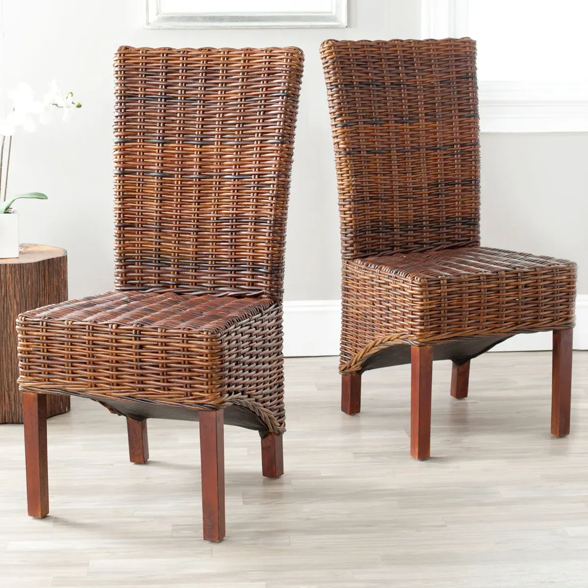 RIDGE 18''H RATTAN SIDE CHAIR - Set of 2