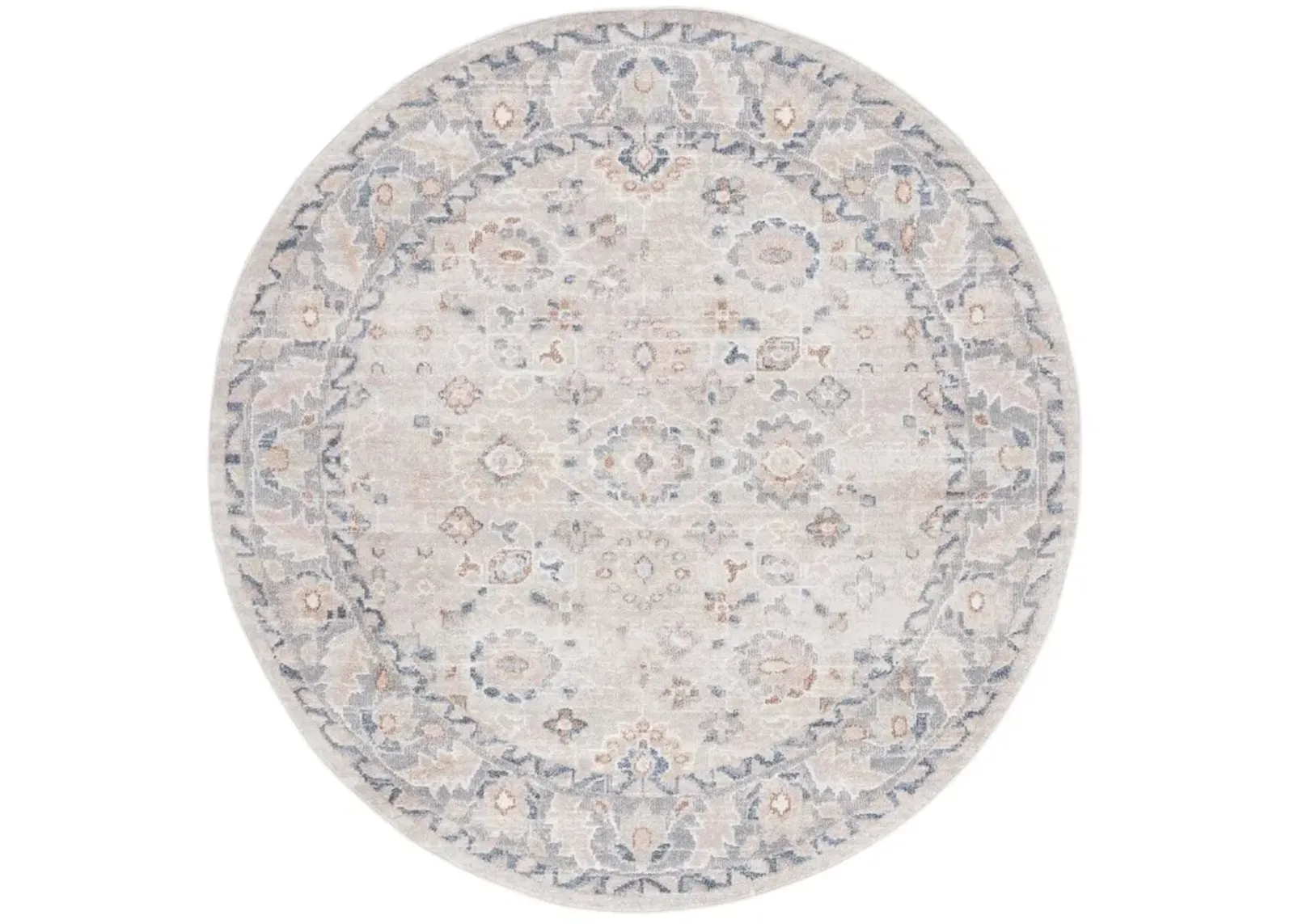 BLAIR WASHABLE 232 Grey 6'-7' X 6'-7' Round Round Rug