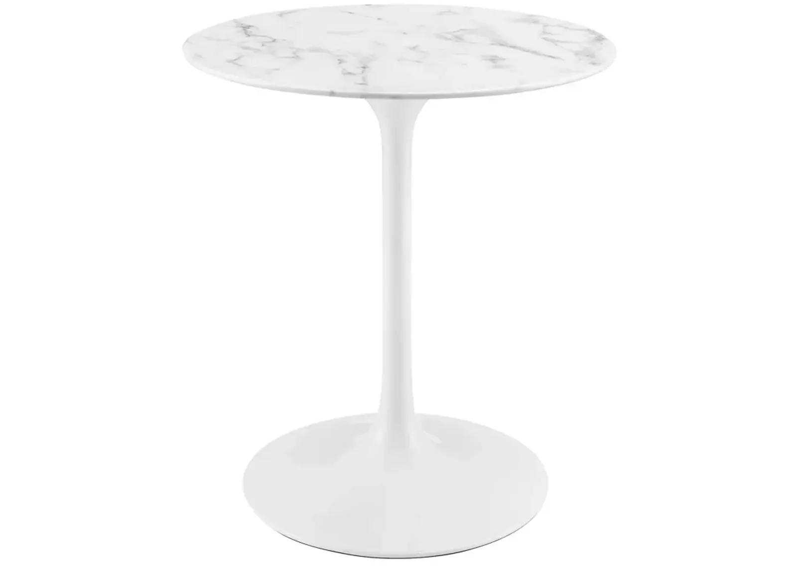 Lippa 28" Round Artificial Marble Dining Table