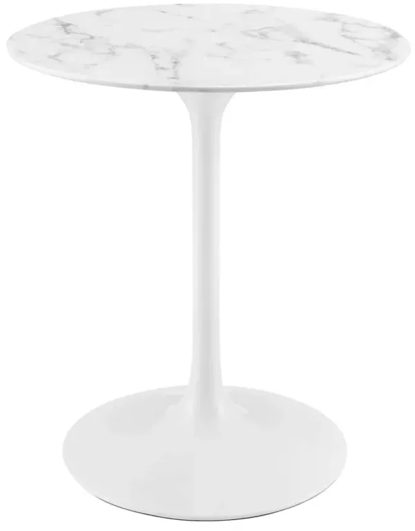 Lippa 28" Round Artificial Marble Dining Table