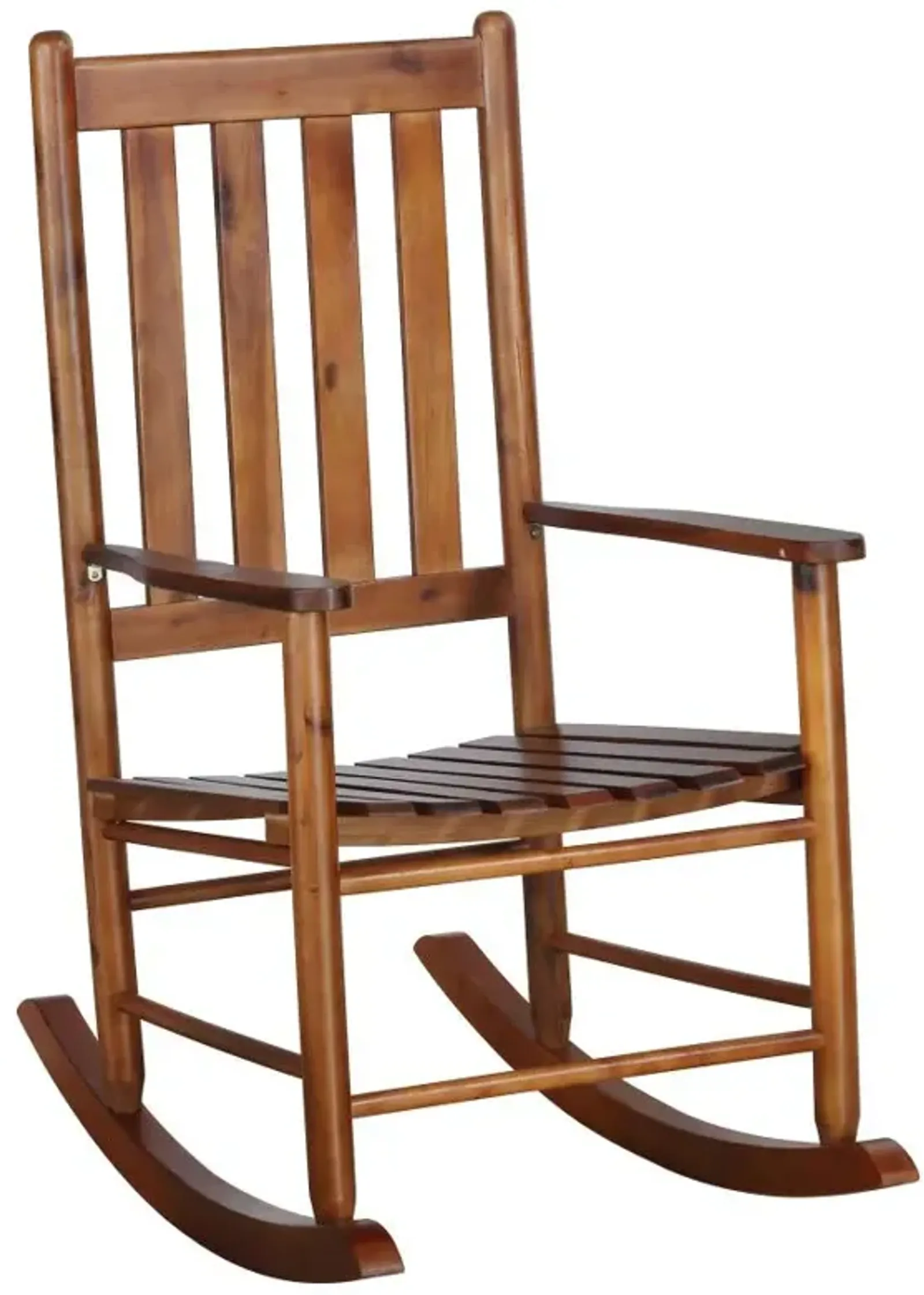 Annie Slat Back Wooden Rocking Chair Golden Brown