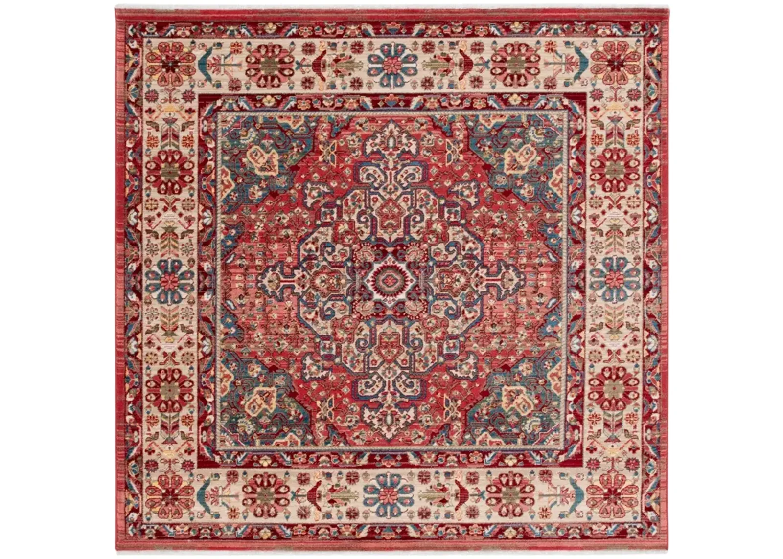 KASHAN 305 RED  5'-1' x 5'-1' Square Square Rug