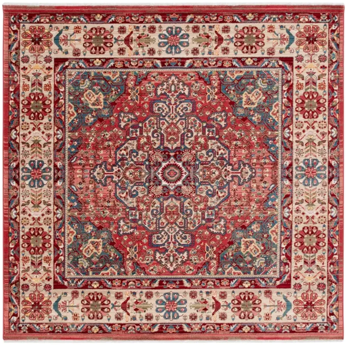 KASHAN 305 RED  5'-1' x 5'-1' Square Square Rug