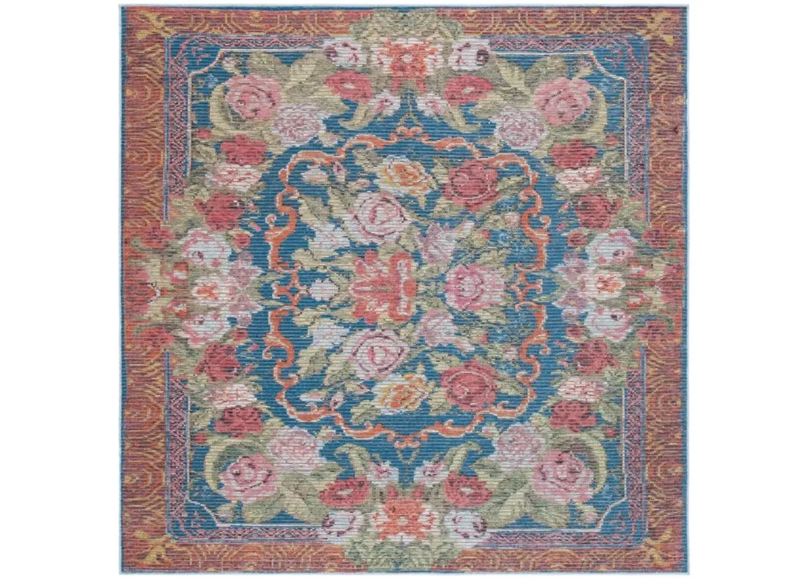 BESARABIAN 220 Blue 6'-7' X 6'-7' Square Square Rug