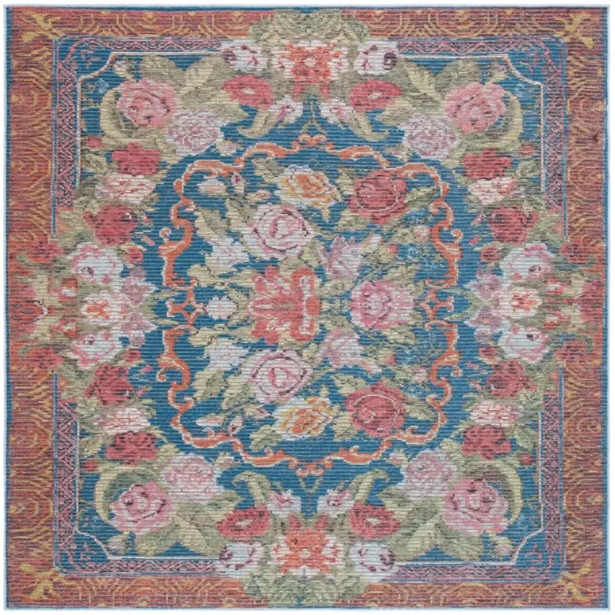 BESARABIAN 220 Blue 6'-7' X 6'-7' Square Square Rug