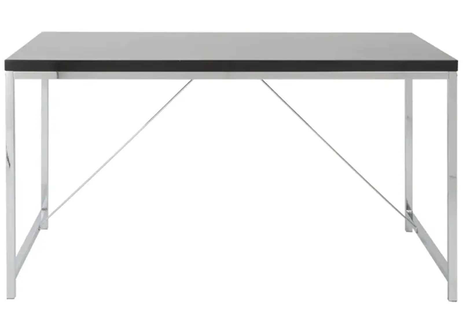 Gilbert Desk in Black with Chrome Steel Frame