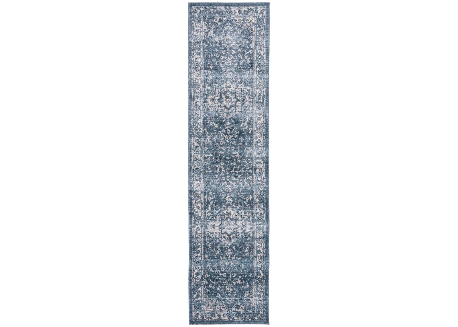 CHARLESTON 411 NAVY  2' x 22' Runner Rug