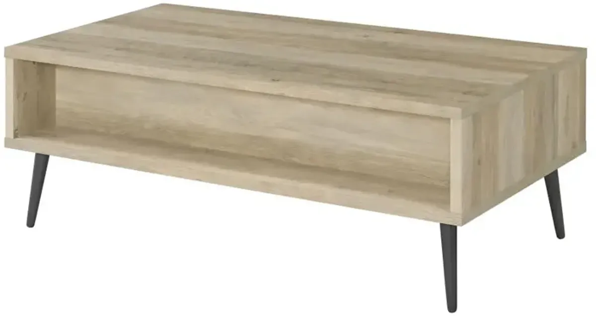 Welsh1-drawer Rectangular Engineered Wood Coffee Table With Storage Shelf Antique Pine and Grey