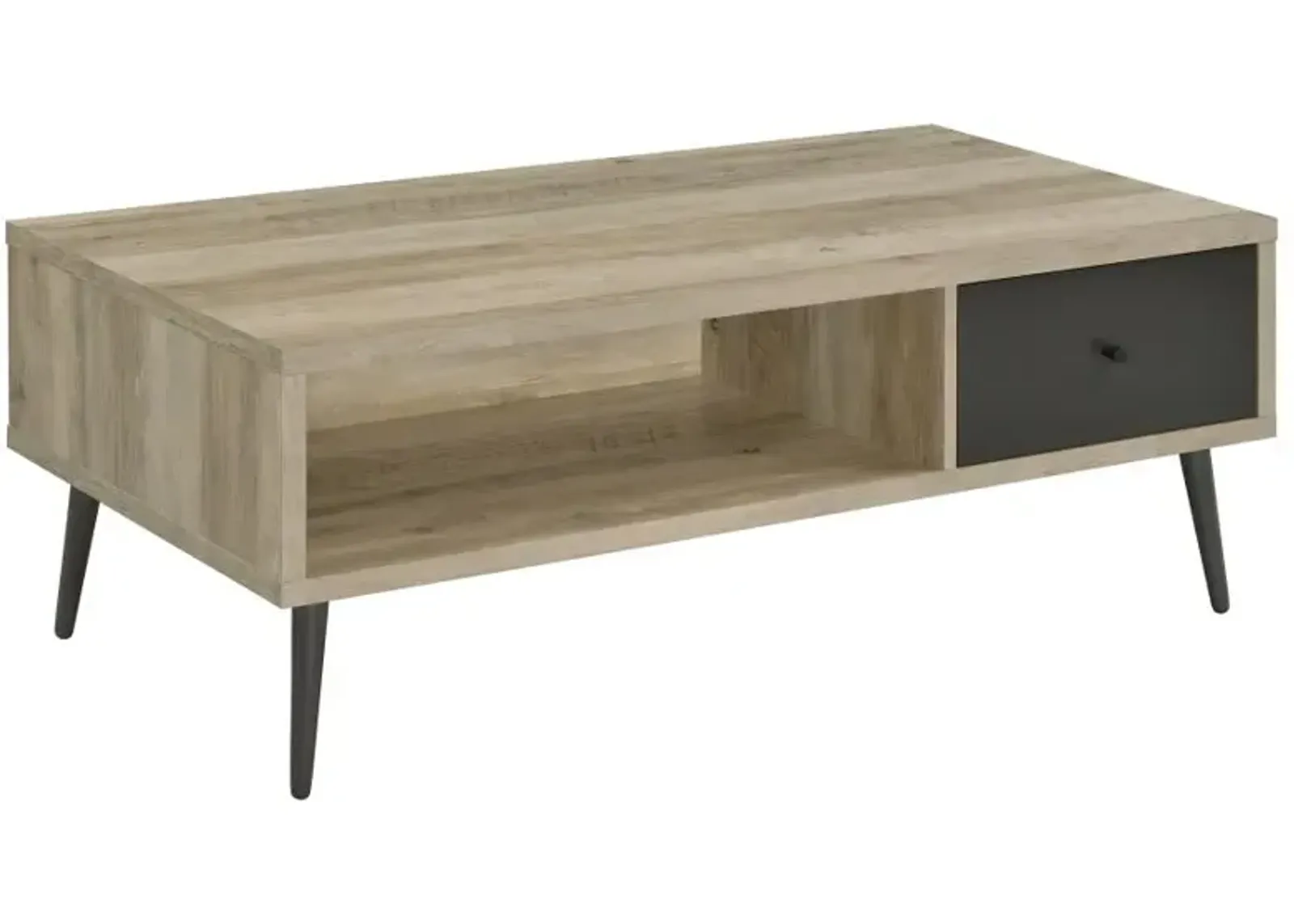 Welsh1-drawer Rectangular Engineered Wood Coffee Table With Storage Shelf Antique Pine and Grey