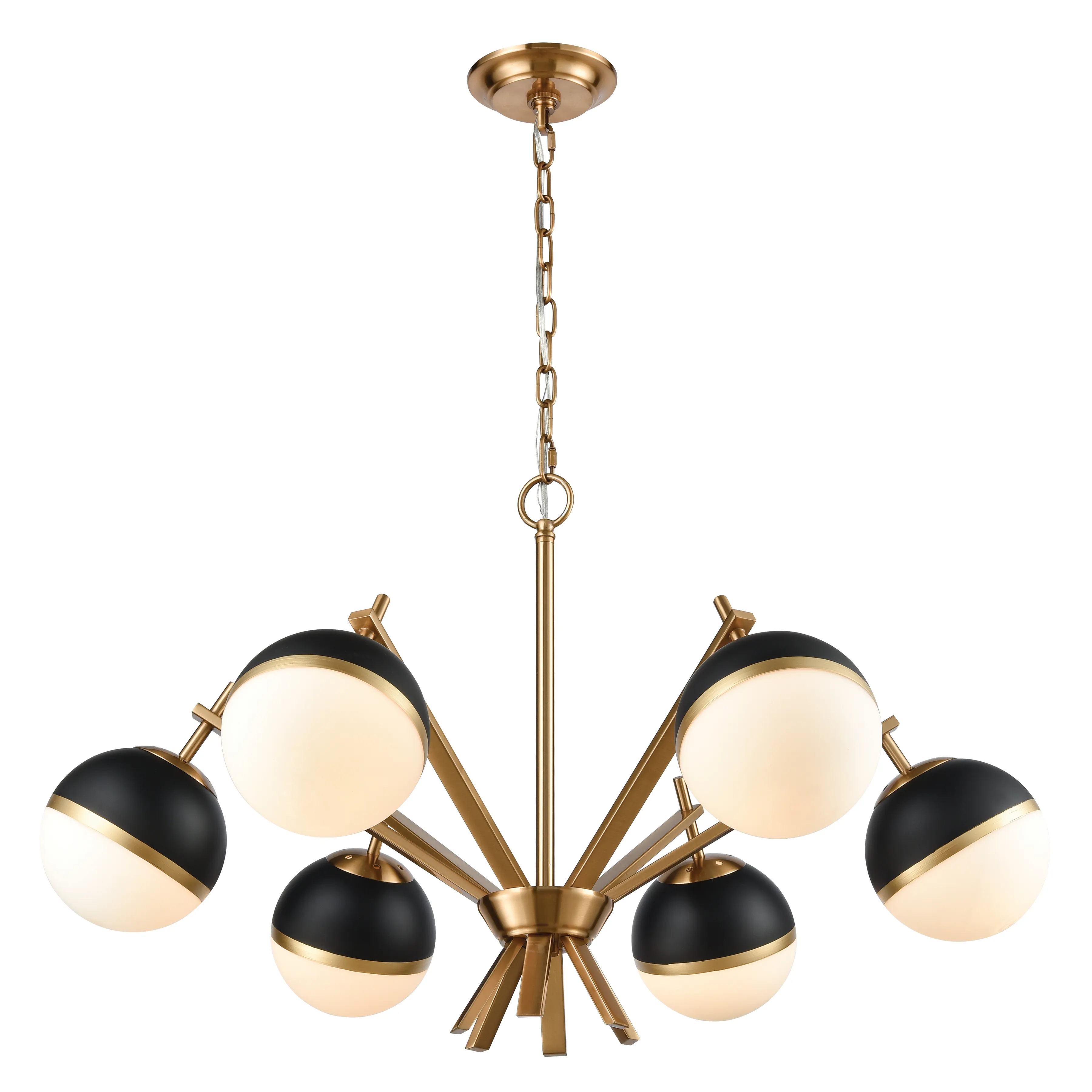 Blind Tiger 32" Wide 6-Light Chandelier - Black