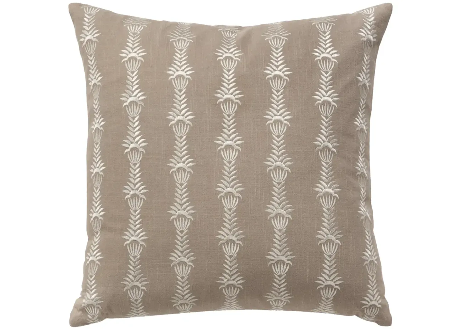 botanical stripe ivory Pillow