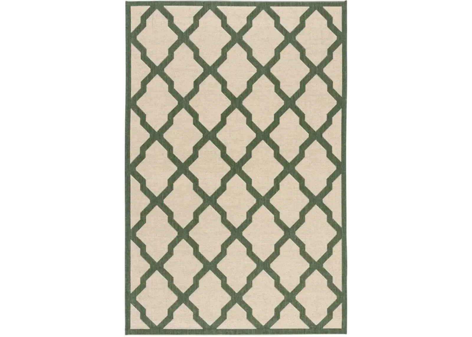 Safavieh BEACH HOUSE Collection BHS122W-9 Cream / Green 9' X 12'