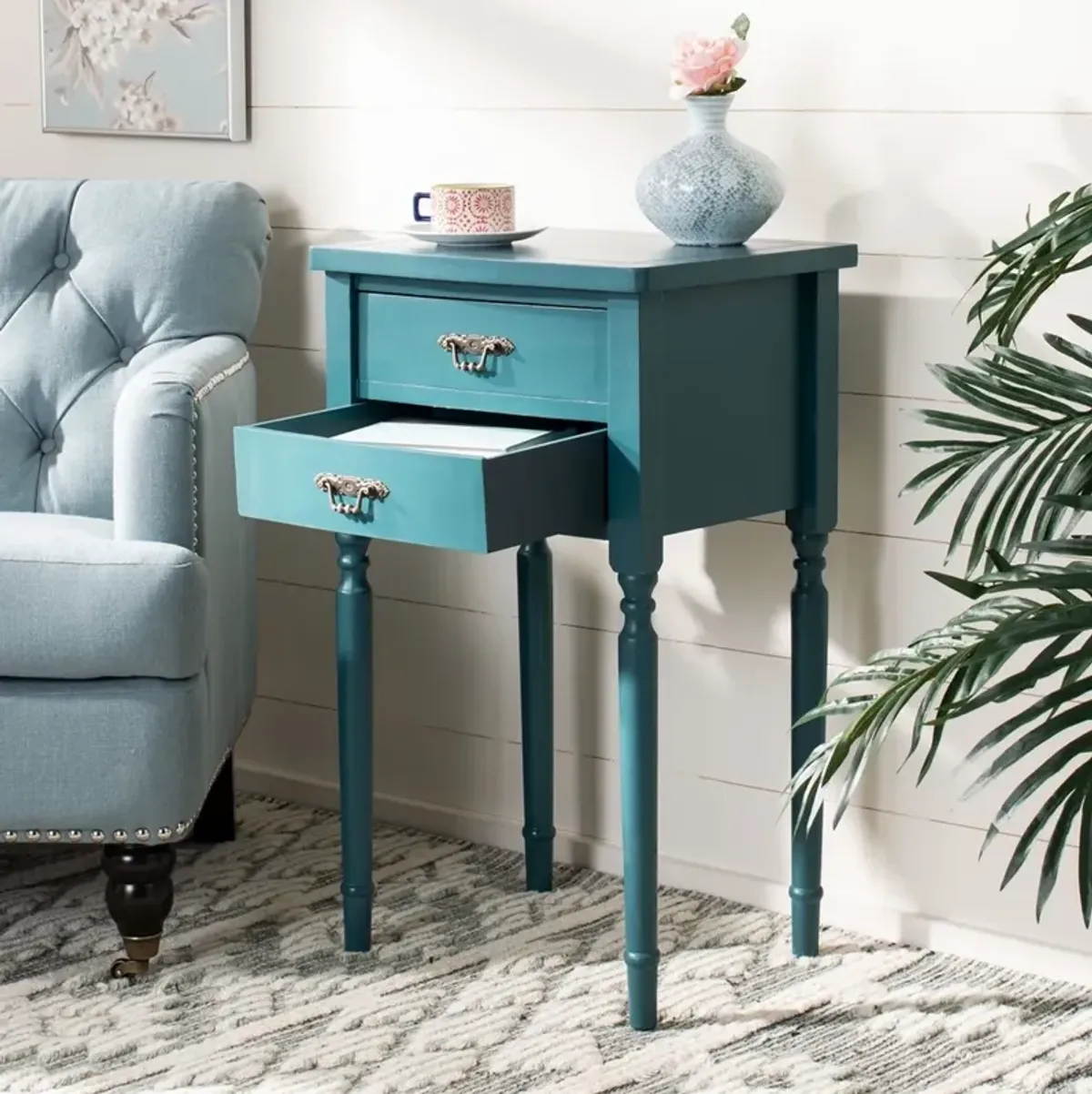 MARILYN END TABLE WITH STORAGE DRAWERS 