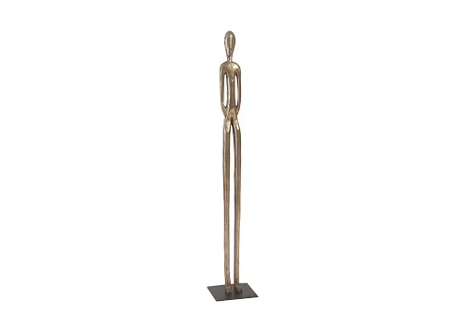 bulol sculpture, polished bronze, sm