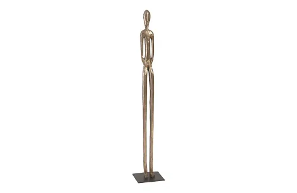 bulol sculpture, polished bronze, sm