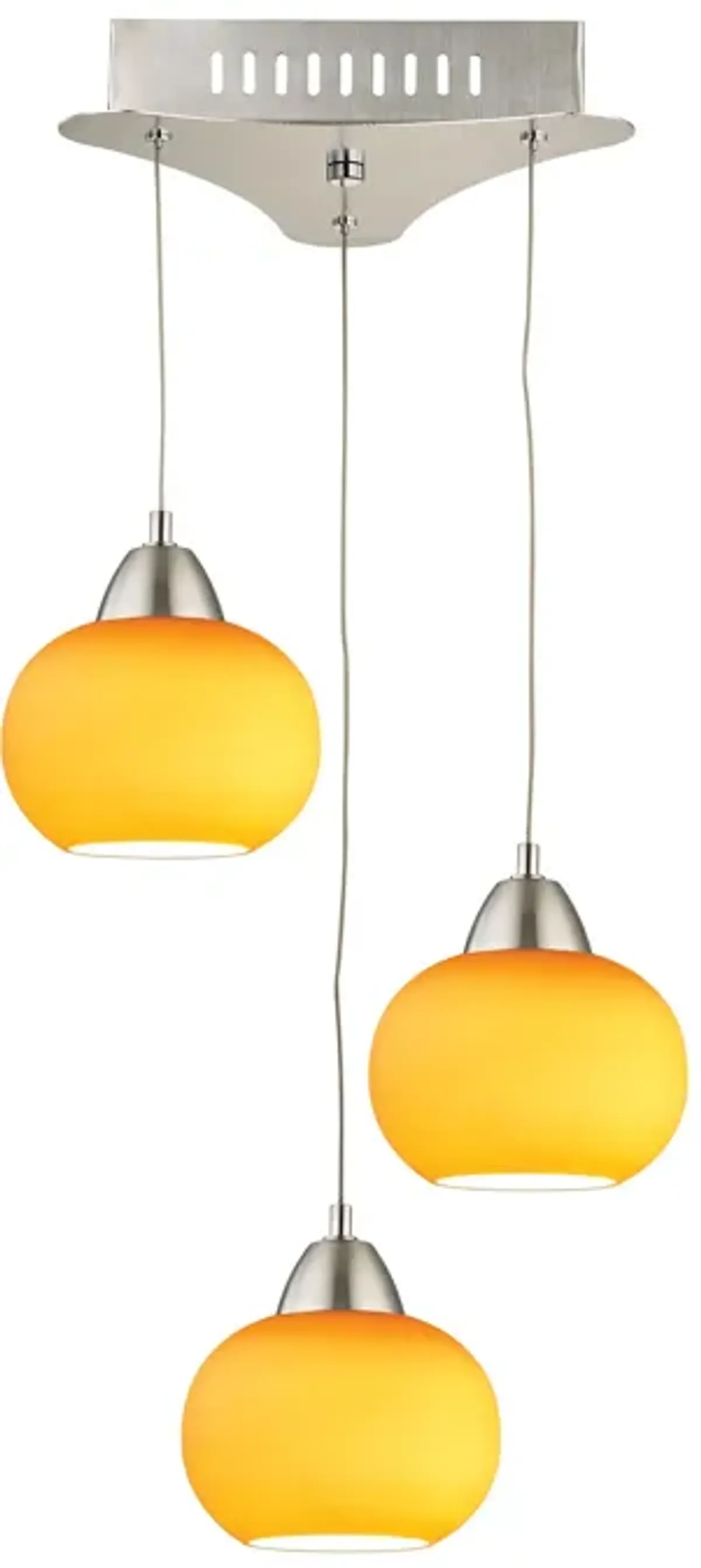 Ciotola 10" Wide 3-Light Mini Pendant - Satin Nickel