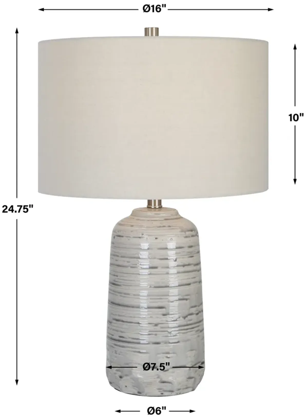 Uttermost Cyclone Ivory Table Lamp