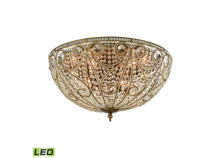 Elizabethan 28" Wide 10-Light Flush Mount - Dark Bronze