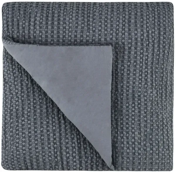 Colorman Cotton Linen Blend Marina Blue Queen Quilt