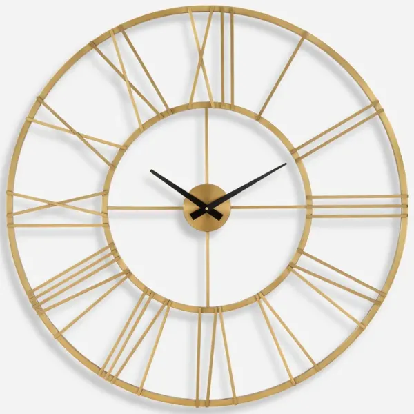 Keyann Brass Wall Clock