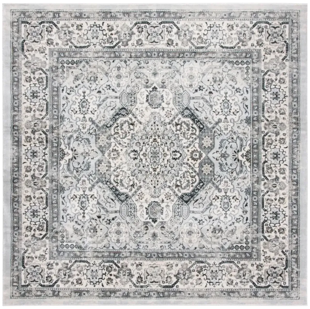 ISABELLA 916 DARK GREY  5'-3' x 5'-3' Square Square Rug