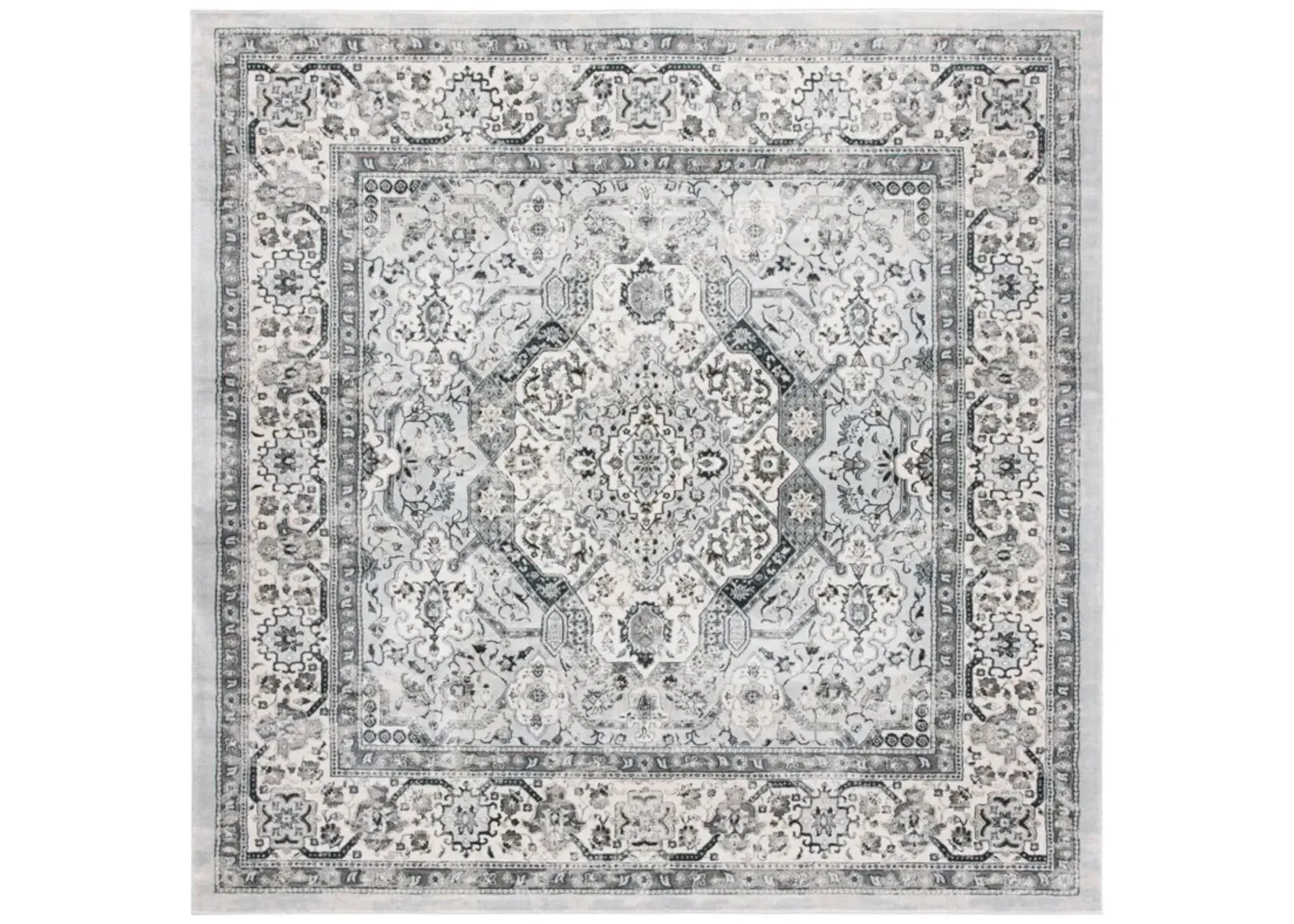 ISABELLA 916 DARK GREY  5'-3' x 5'-3' Square Square Rug