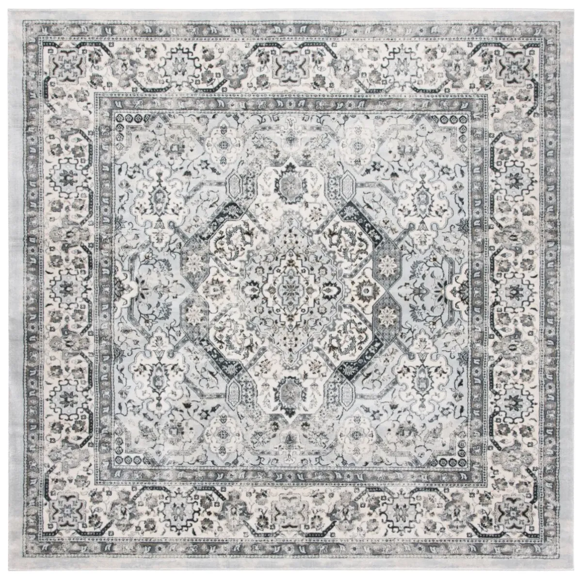 ISABELLA 916 DARK GREY  5'-3' x 5'-3' Square Square Rug