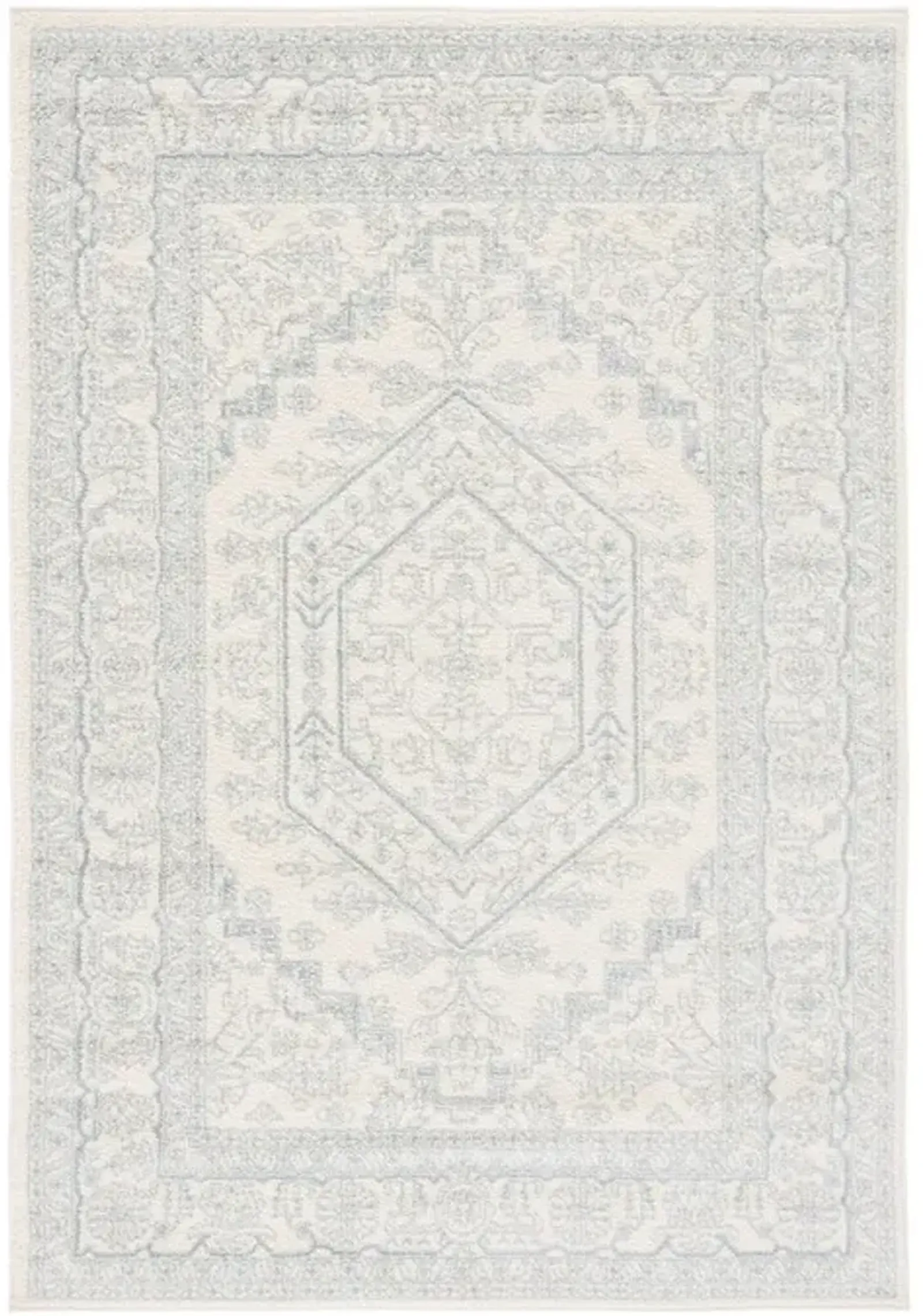 Adirondack Contemporary Ivory / Slate 2'-6" X 22' Powerloomed Rug