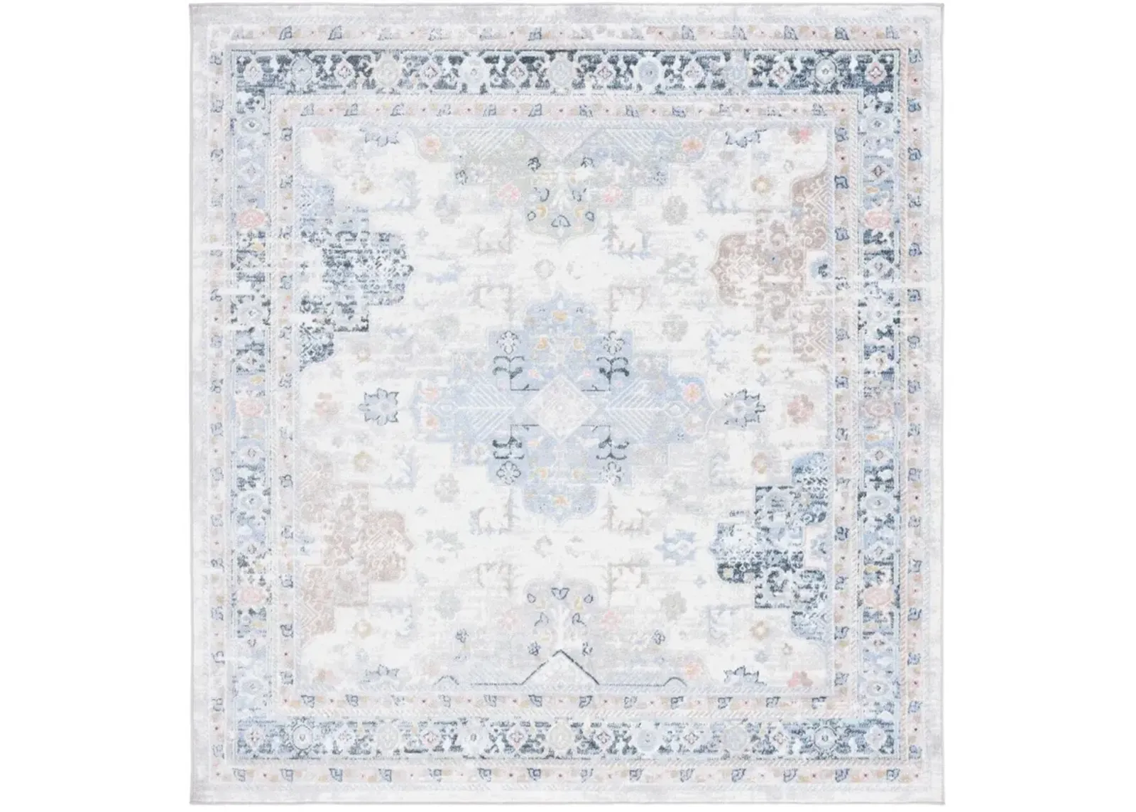 BAYSIDE 116 Blue 6'-7' X 6'-7' Square Square Rug