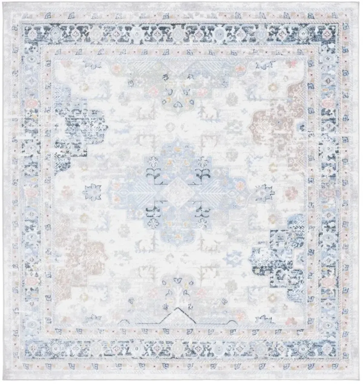 BAYSIDE 116 Blue 6'-7' X 6'-7' Square Square Rug