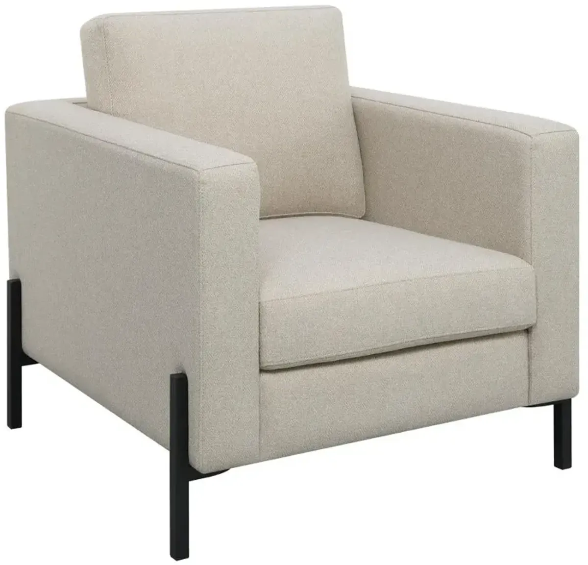 Tilly 3-piece Upholstered Track Arms Sofa Set Oatmeal