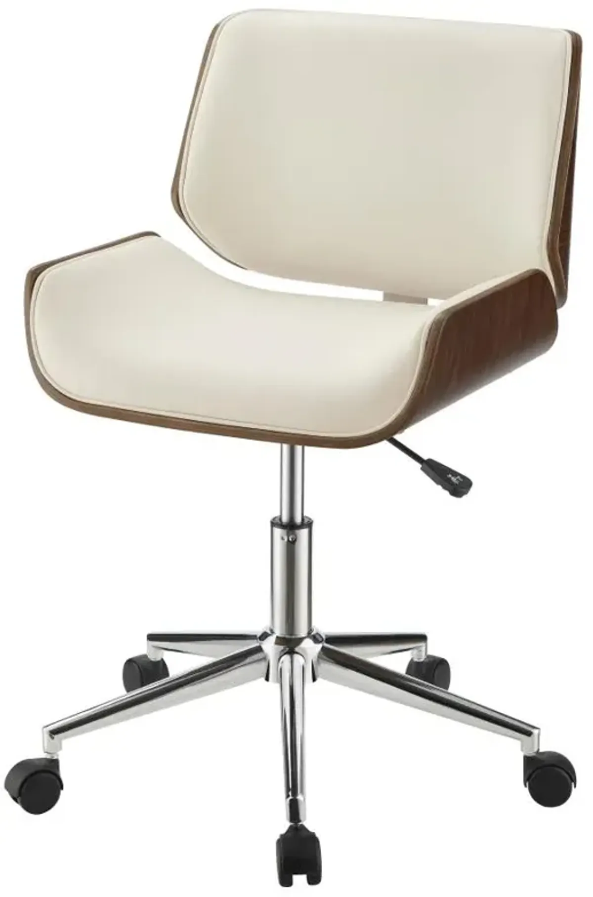 Addilyn Adjustable Height Office Chair Ecru And Chrome