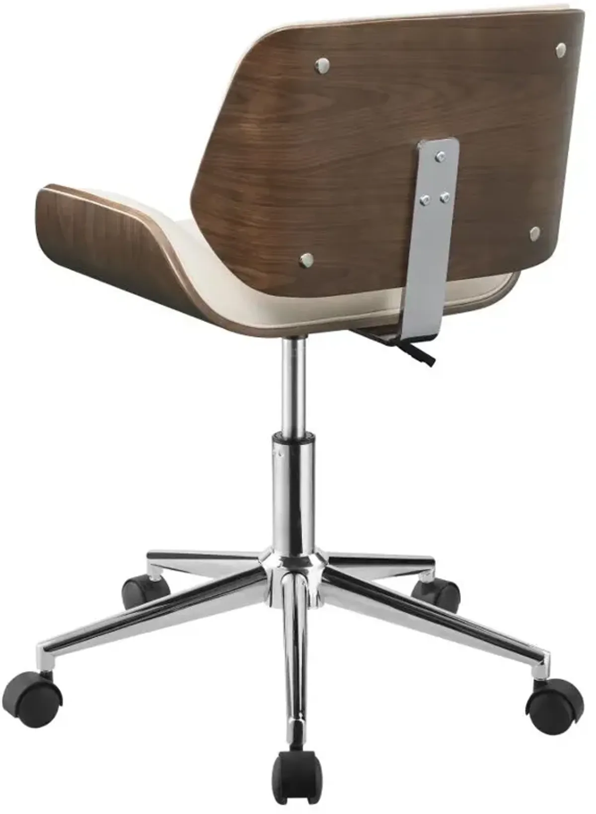 Addilyn Adjustable Height Office Chair Ecru And Chrome