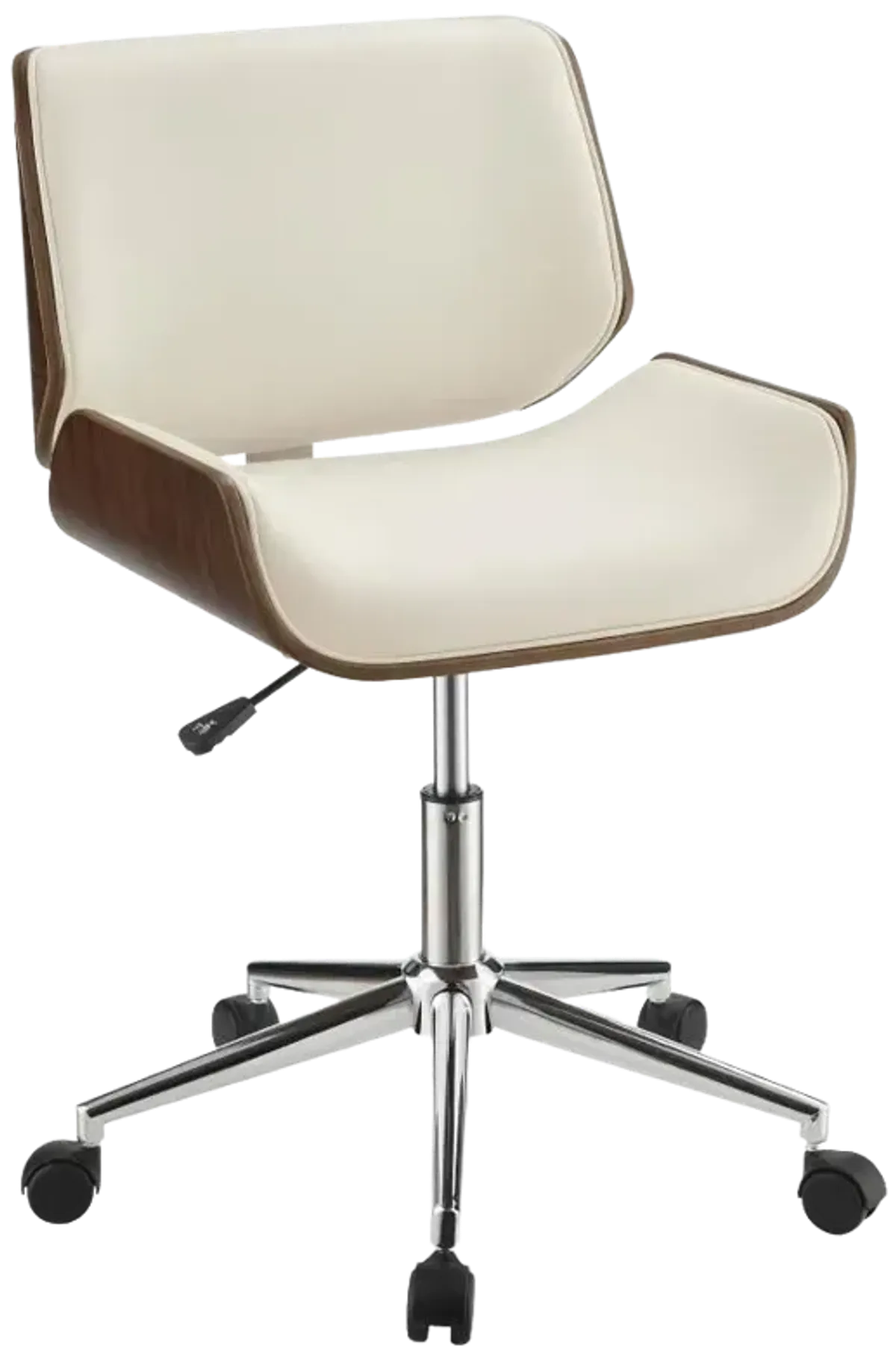 Addilyn Adjustable Height Office Chair Ecru And Chrome