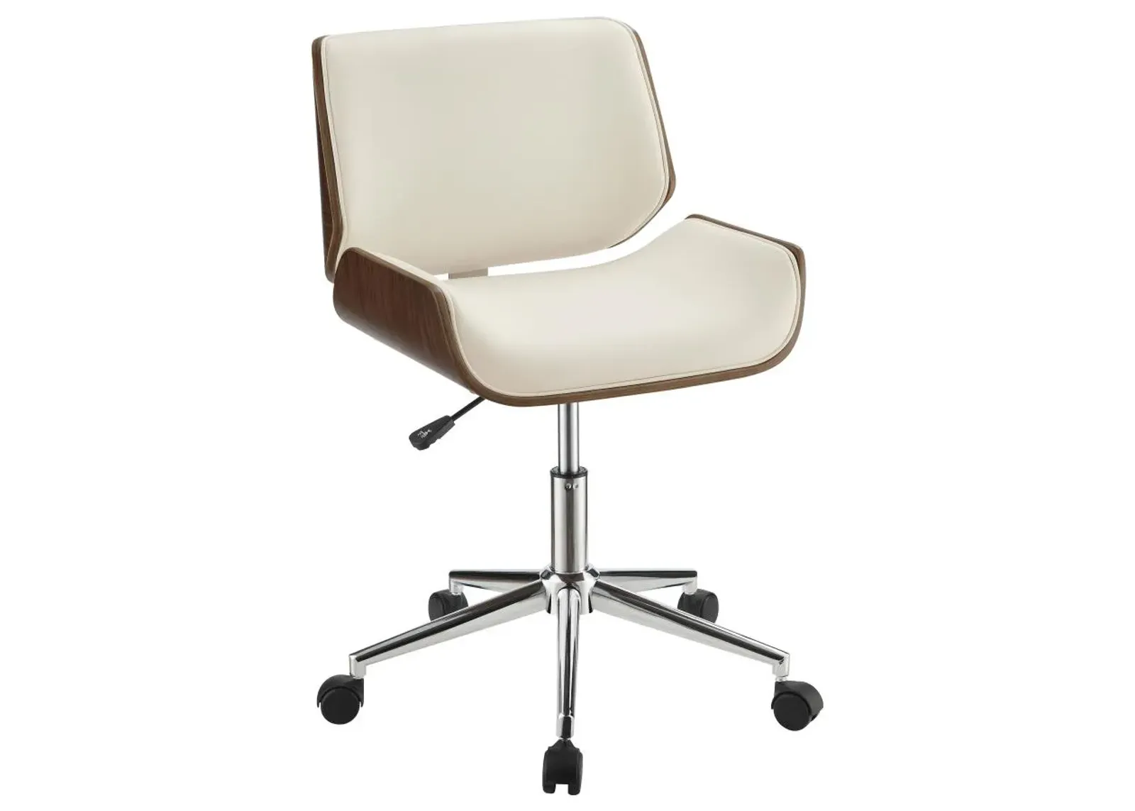 Addilyn Adjustable Height Office Chair Ecru And Chrome