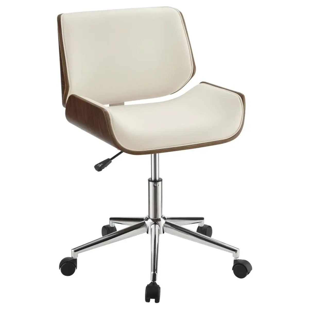 Addilyn Adjustable Height Office Chair Ecru And Chrome