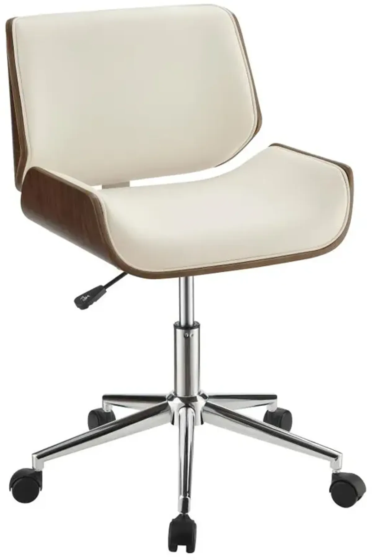 Addilyn Adjustable Height Office Chair Ecru And Chrome